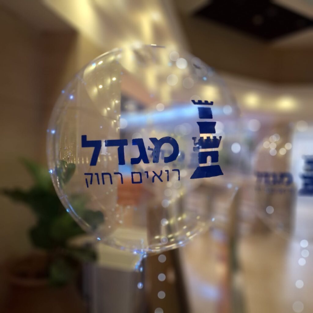 בלוני לד עם הדפסת לוגו החברה (מגדל)